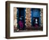 Derelict Door and Window with Graffiti-Clive Nolan-Framed Photographic Print