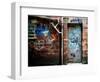 Derelict Door with Graffiti 2-Clive Nolan-Framed Photographic Print