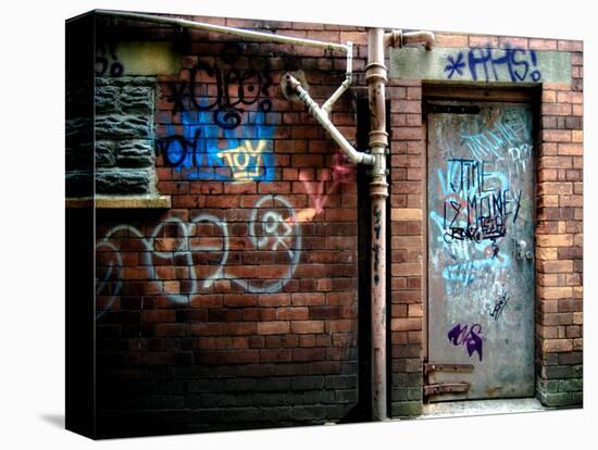 Derelict Door with Graffiti 2-Clive Nolan-Stretched Canvas