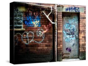 Derelict Door with Graffiti 2-Clive Nolan-Stretched Canvas