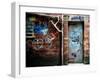 Derelict Door with Graffiti 2-Clive Nolan-Framed Photographic Print