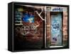 Derelict Door with Graffiti 2-Clive Nolan-Framed Stretched Canvas