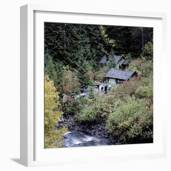 Derelict Houses in Manning Park, British Columbia, Canada-Mark Taylor-Framed Photographic Print