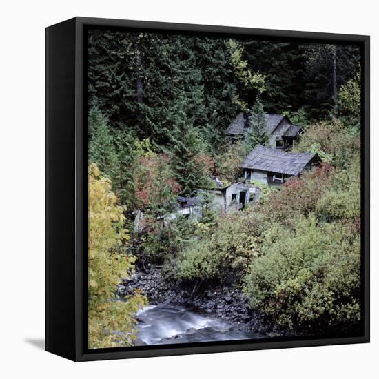 Derelict Houses in Manning Park, British Columbia, Canada-Mark Taylor-Framed Stretched Canvas