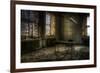 Derelict Interior with Chair and Desk-Nathan Wright-Framed Photographic Print