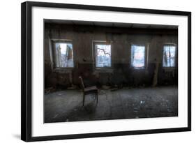 Derelict Interior with Chair-Nathan Wright-Framed Photographic Print