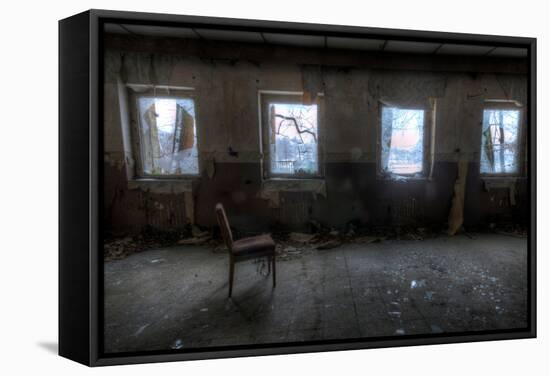 Derelict Interior with Chair-Nathan Wright-Framed Stretched Canvas