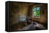 Derelict Room with Chair-Nathan Wright-Framed Stretched Canvas