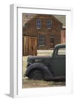 Derelict Vintage Truck and Old Buildings, Bodie Ghost Town, California-David Wall-Framed Photographic Print
