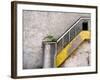 Derelict Yellow Stairway-Clive Nolan-Framed Photographic Print