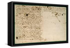 Dernière lettre de Marie-Antoinette adressée à madame Elisabeth, 16 octobre 1793-null-Framed Stretched Canvas