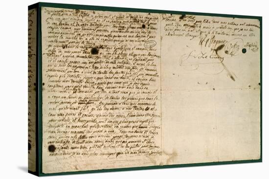 Dernière lettre de Marie-Antoinette adressée à madame Elisabeth, 16 octobre 1793-null-Stretched Canvas