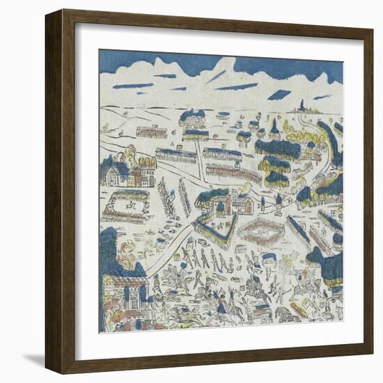 Déroulement de la bataille de Mont Saint Jean-null-Framed Giclee Print