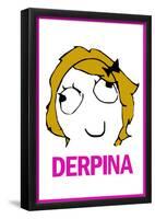 Derpina Rage Comic Meme Poster-null-Framed Poster