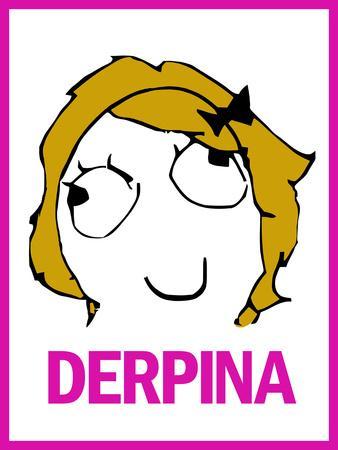 Derpina Meme Rage Comic Fan Art Spiral Notebook for Sale by