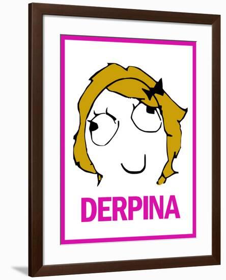 Derpina Rage Comic Meme-null-Framed Poster