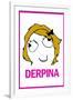 Derpina Rage Comic Meme-null-Framed Art Print