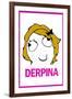 Derpina Rage Comic Meme-null-Framed Art Print