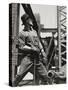 Derrick-Man, 1933 (Gelatin Silver Print)-Lewis Wickes Hine-Stretched Canvas