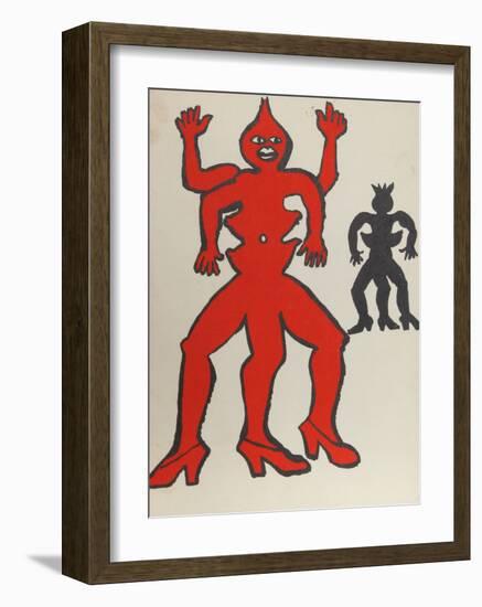 Derrier le Miroir (Two Acrobats)-Alexander Calder-Framed Collectable Print