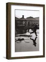 Derriere la Gare Saint-Lazare, Paris-Henri Cartier-Bresson-Framed Art Print