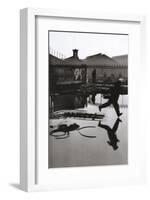 Derriere la Gare Saint-Lazare, Paris-Henri Cartier-Bresson-Framed Art Print