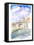 Derry Northern Ireland Street Scene with Shipquay Gate-M. Bleichner-Framed Stretched Canvas