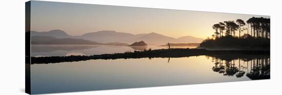 Derryclare Lough at Dawn, Connemara, County Galway, Connacht, Republic of Ireland, Europe-Ben Pipe-Stretched Canvas