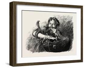 Dervish Eating Scorpions. Egypt, 1879-null-Framed Giclee Print