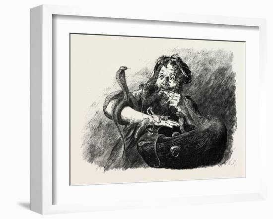 Dervish Eating Scorpions. Egypt, 1879-null-Framed Giclee Print