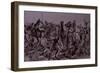 Dervish Warriors at Omdurman, Charge of the 21st Lancers (Litho)-Richard Caton Woodville-Framed Giclee Print