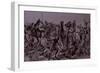 Dervish Warriors at Omdurman, Charge of the 21st Lancers (Litho)-Richard Caton Woodville-Framed Giclee Print