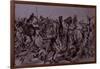 Dervish Warriors at Omdurman, Charge of the 21st Lancers (Litho)-Richard Caton Woodville-Framed Giclee Print