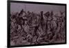 Dervish Warriors at Omdurman, Charge of the 21st Lancers (Litho)-Richard Caton Woodville-Framed Giclee Print