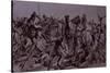 Dervish Warriors at Omdurman, Charge of the 21st Lancers (Litho)-Richard Caton Woodville-Stretched Canvas