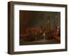 Dervishes Sharing a Meal-Jean Baptiste Vanmour-Framed Art Print