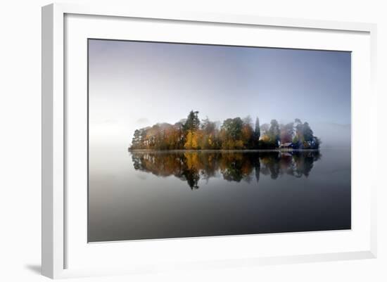 Derwent Island Autumn Reflections in Derwent-null-Framed Photographic Print