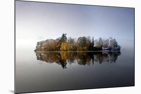 Derwent Island Autumn Reflections in Derwent-null-Mounted Photographic Print