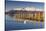 Derwent Water and snow capped Skiddaw from Lodor Hotel Jetty, Borrowdale, Lake District National Pa-John Potter-Stretched Canvas