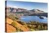Derwent Water Skiddaw and Blencathra, Lake District National Park, Cumbria-Adam Burton-Stretched Canvas
