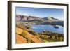 Derwent Water Skiddaw and Blencathra, Lake District National Park, Cumbria-Adam Burton-Framed Photographic Print