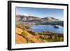 Derwent Water Skiddaw and Blencathra, Lake District National Park, Cumbria-Adam Burton-Framed Photographic Print