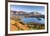 Derwent Water Skiddaw and Blencathra, Lake District National Park, Cumbria-Adam Burton-Framed Photographic Print