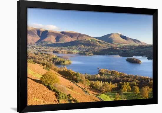 Derwent Water Skiddaw and Blencathra, Lake District National Park, Cumbria-Adam Burton-Framed Photographic Print