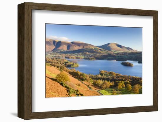 Derwent Water Skiddaw and Blencathra, Lake District National Park, Cumbria-Adam Burton-Framed Photographic Print