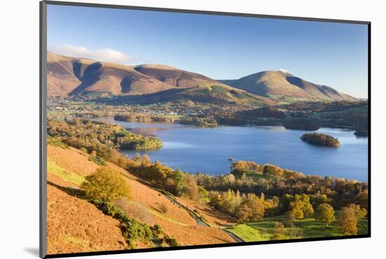 Derwent Water Skiddaw and Blencathra, Lake District National Park, Cumbria-Adam Burton-Mounted Photographic Print