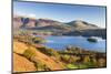 Derwent Water Skiddaw and Blencathra, Lake District National Park, Cumbria-Adam Burton-Mounted Photographic Print