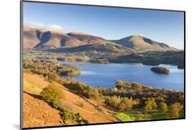 Derwent Water Skiddaw and Blencathra, Lake District National Park, Cumbria-Adam Burton-Mounted Photographic Print