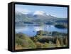 Derwent Water, with Blencathra Behind, Lake District, Cumbria, England, UK-Roy Rainford-Framed Stretched Canvas