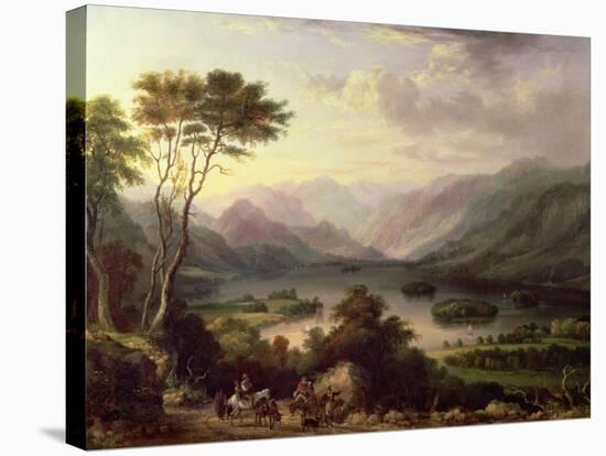 Derwent Water-Arthur Hughes-Stretched Canvas